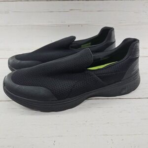 Skechers Go Walk 4 Goga Max  Men Size 11 Black Slip On Mesh Shoes Sneakers 54152